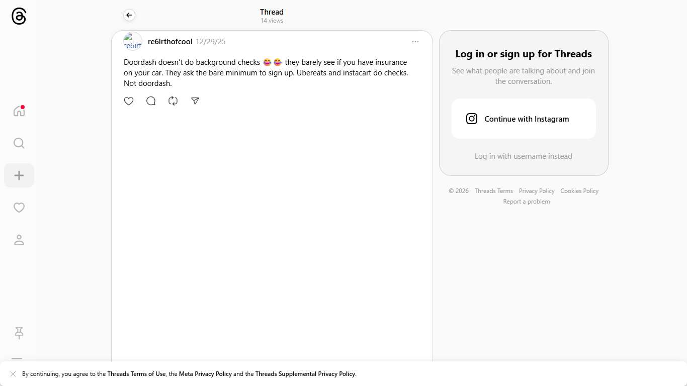 Doordash doesn't do background checks 😂😂 they barely see if you have insurance on your car. They ask the bare minimum to sign up. Ubereats and instacart do checks. Not doordash.